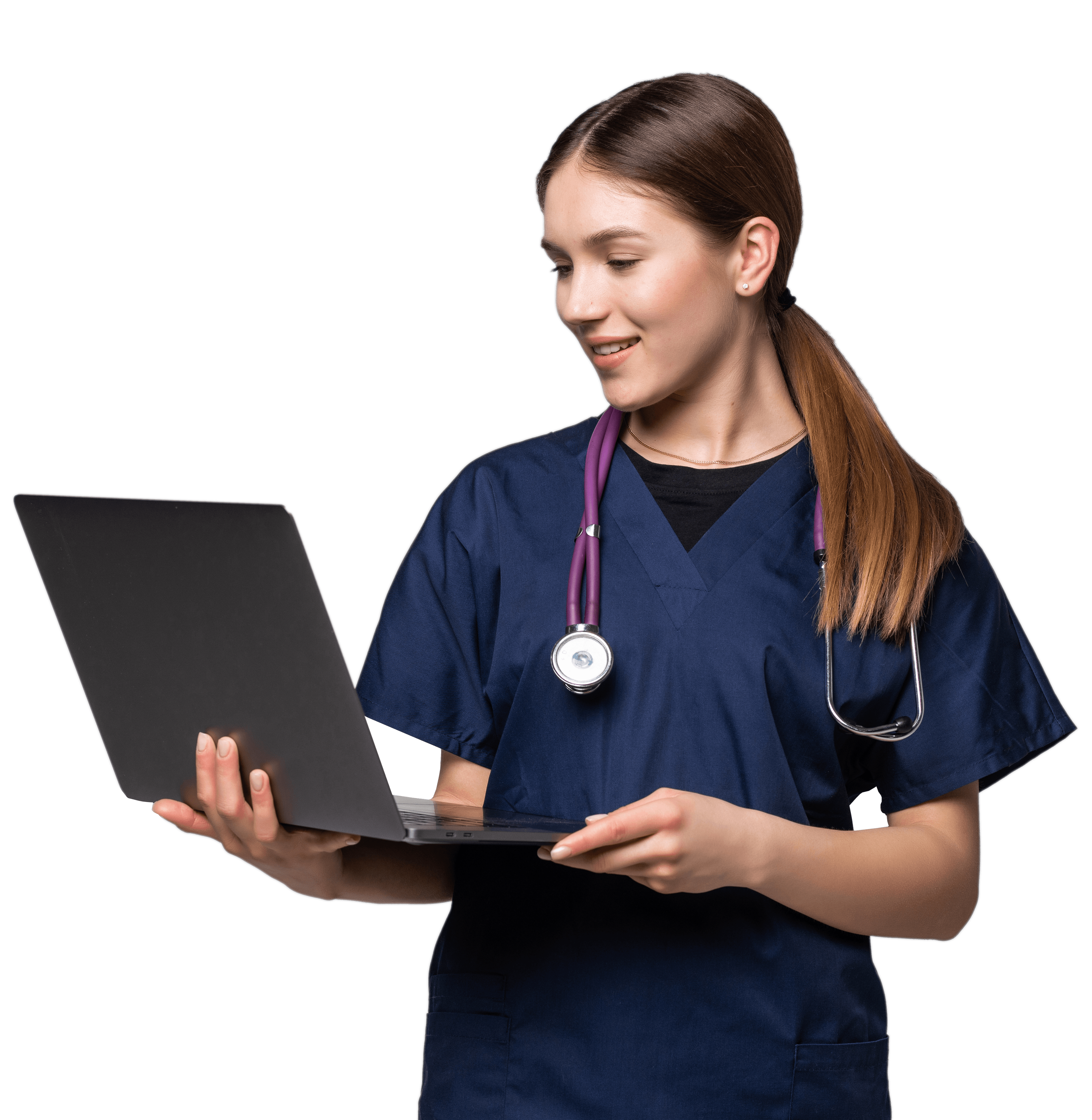 Doctor using PraxEMR